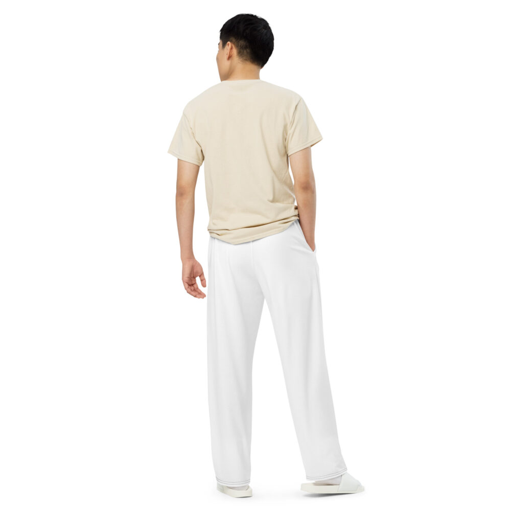 All-over print unisex wide-leg pants - Image 3